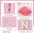 Personalized initial letter makeup bag,