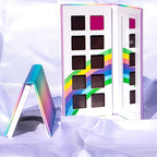 2PCS PU leather pastel sparkle empty magnetic palette