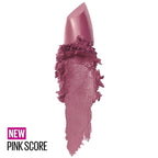 Maybelline Color Sensational Lipstick, Lip Makeup, Cream Finish, Hydrating Lipstick, Nude, Pink, Red, Plum Lip Color, Pink Score, 0.15 oz; (Packaging May Vary)