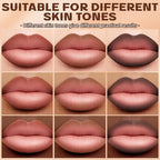 3 Colors 2 in 1 Lip Liner Set, Matte Nude Dark Brown Red Lip Liner Plumping Smooth Creamy Lip Pencil, High Pigmented Long lasting Light Brown Lipstick Makeup, 02+04+06