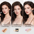 DUcare Tapered Small Concealer Brush Under Eye, Nose Contour Brush Mini Makeup Brushes Ideal for Liquid, Cream, and Powder Concealer(V03)