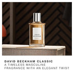 David Beckham Classic Eau de Toilette 1.6 fl oz (Pack of 1), Notes of Lime, Mint, and Amber, Men's Fragrance, Long Lasting, Everyday Fragrance, Travel Size