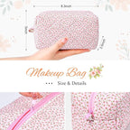 Soidram quilted makeup bag floral
