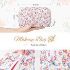 Soidram floral makeup bag quilted
