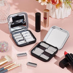 NICENEEDED 2 Pcs Empty Eyeshadow Palettes, 8 Grids Blush Pallet Makeup, DIY Eye Shadow Pigment Holder Case Refillable Cosmetic Sample Makeup Storage Box for Women