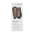 Soft Brow Define & Fill Powder Duo, Includes Dual ended Brush, Vegan and Cruelty Free (Black/Brown)