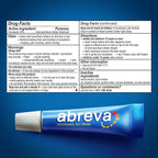 Abreva 10 Percent Docosanol Cold Sore Treatment, Fever Blister and Cold Sore Cream - 0.07 oz plus ChapStick Moisturizer Original Lip Balm - 0.15 oz Value Pack