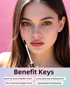 KIMUSE Lip Stain Peel Off, Peel Off Lip Liner Stain with Tweezer, Long Lasting, Waterproof, Transfer Proof Lipstains Color, Smudge-Free, Easy Removal, Matte Finish