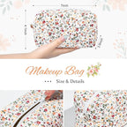 Soidram floral makeup bag quilted