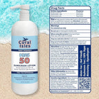 Rocky Mountain Sunscreen | SPF 50 Lotion for Kids Broad Spectrum UVA/UVB Protection | Hawaii 104 Reef Act Compliant (Oxybenzone & Octinoxate Free) | Water Resistant 80 Min. |Quart With Pump (32 Fl Oz)