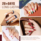 MEFA Gel Nail Polish Kit with U V Light, 42 Colors Fall Winter 60 Pcs Gel Nail Starter Kit with Base Matte Glossy Top Coat, Nail Art Accessories, Nail Tool Box, Cuticle Remover Care Mnicure DIY Salon