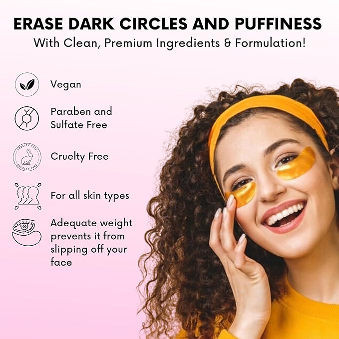 Under Eye Patches For Puffy Eyes (40 Sets) With Bonus Lip Masks - Under Eye Patches for Dark Circles and Puffiness - Under Eye Mask Treatment - Hydrating 4 Flavors Eye Masks - Reduce Dark Circles