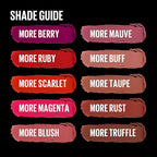 MAYBELLINE Color Sensational Ultimatte Matte Lipstick, Non-Drying, Intense Color Pigment, More Ruby, Ruby Red, 1 Count (Pack of 2)