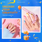 beetles Gel Polish Set Fall Gel Nail Polish Kit 36 Pcs 32 Colors with Base Top Coat Burgundy Red Blue Purple Hot Pink Green Black White Uv LED Lamp Nails Gifts for Women Fingertip Palette