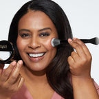 LAURA GELLER NEW YORK Dual-Ended Blush + Bronzer Brush - Blush Bronzer Contour Face Makeup Brush