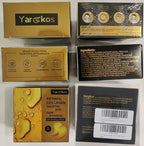 60 Pcs 24K Gold Under Eye Patches, 30 Pairs Undereye Mask for Dark Circles Puffy Eyes Treatment, Collagen Gel Pads Hydrating for Puffiness Wrinkle Eye Bags, Women Men Beauty Skin Care Products