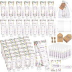 50 Sets 200 Pcs Baby Shower Hand Lotion and Lip Balm Gift Theme Baby Shower Party Favors Travel Size Hand Lotion and Lip Balm Bulk with Organza Bags Tags(Butterfly)