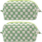 Pazimiik checkered makeup bag for
