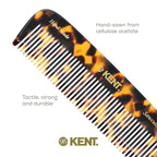 Kent 12T Wide Tooth Detangling Comb - Handmade Pocket Comb for Hair, Beard and Mustache, Saw-Cut and Hand Polished (Yellow Tokyo)