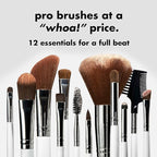 e.l.f. Professional Set of 12 Makeup Brushes, Pro-Worthy Makeup Brushes For A Flawless Full-Face Application, Vegan & Cruelty-Free