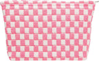 Pazimiik knitted checkered makeup bag