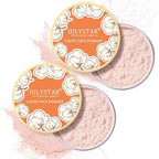 2PCS Pink Setting Powder Loose Face Powder Matte Soft Smooth Oil Control Long Lasting Loose Setting Powder Makeup for Natural Flawless（02# Pink Complexion）