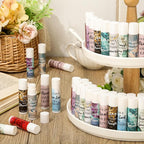 50 Pcs Lip Balm Bulk Christian Gift for Women Faith Religious Bible Verse Lip Balm Inspirational Gift Scripture Moisturizing Lip Care Product for Coworker Friend Sister Teacher (Marble Print)