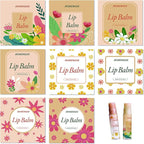 CRASPIRE Lip Balm Labels 80pcs Homemade Yellow）