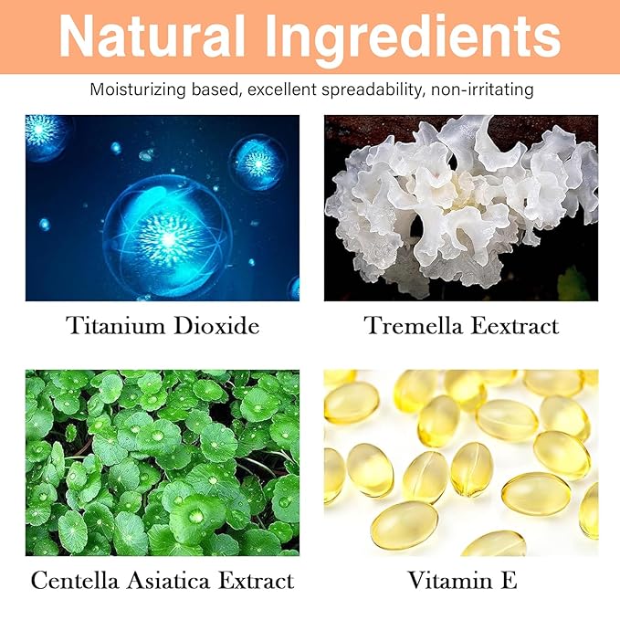 2Pcs Mushroom Head Air Cushion CC Cream, Long Lasting Oil Control BB Cream for All Skin Types, Moisturizing Foundation Face Makeup Set with Foundation Brush (#Natural)