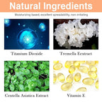 2Pcs Mushroom Head Air Cushion CC Cream, Long Lasting Oil Control BB Cream for All Skin Types, Moisturizing Foundation Face Makeup Set with Foundation Brush （#Natural）