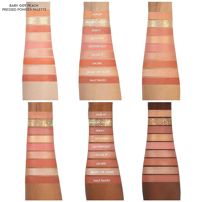 ColourPop Baby Got Peach Shadow Palette - Orange & Coral Shadows with Metallic, Matte and Glitter Finishes - High-Pigment Makeup with a Long-Wearing Formula (0.3 oz)