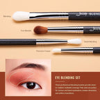 Jessup Eye Makeup Brushes Set Professional Blending Brush for Makeup Eyeshadow 13pcs Premium Synthetic Blender Brush Makeup Black T338