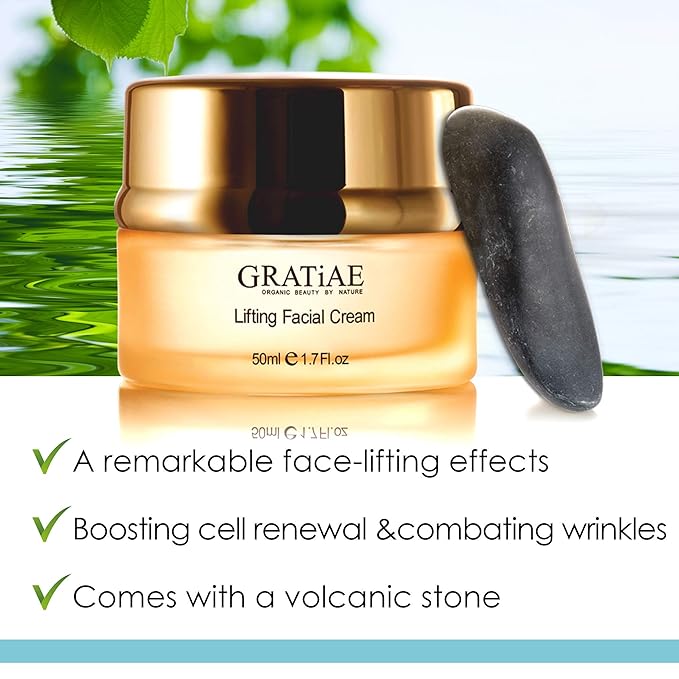 Gratiae Organics Lifting Moisture Cream with Volcanic Stone, 1.7-Ounce