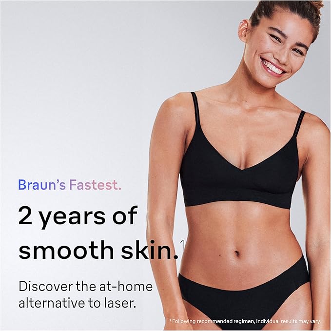 Braun IPL Skin i·Expert, at Home Laser Hair Removal, Permanent Visible Hair Reduction, with Free App, Smart IPL, Vanity Case, Venus Razor, 2 Smart Heads, Facial Trimmer, PL7219