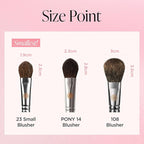 Piccasso 23 Small Blusher Brush – Precise Makeup Brush for Cheeks, Nose, and Chin, Soft Squirrel & Horse Hair for Delicate Application, Detail Face Brush for Daily Use, Korean Professional Beauty Tool