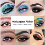 UCANBE Glitter Eyeshadow Makeup Palette - 12 Face