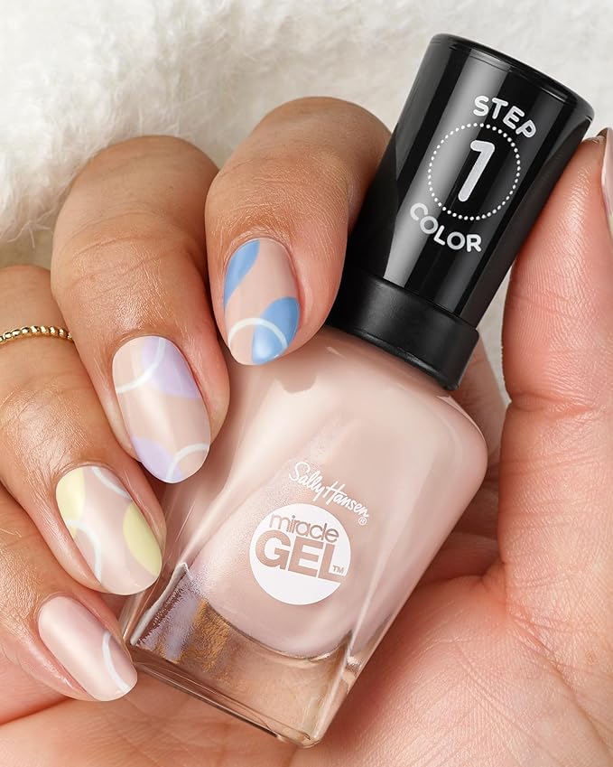 Sally Hansen Miracle Gel™, Sheer Happiness, Long Lasting, Gel-Like Formula, No UV Lamp Needed, Pink Nail Polish