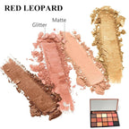 Eyeshadow Palette,Eye Shadow Pallet Makeup 15 Colors,Colorful Highly Pigmented Matte & Shimmer Makeup Eyeshadow for Women (RED LEOPARD)