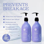 Luseta Biotin Shampoo and Conditioner for Hair - Thickening Shampoo for Thinning Hair - Infused with Argan Oil to Repair Damaged Dry Hair - Sulfate Free Paraben Free-2 x 16.9 fl oz