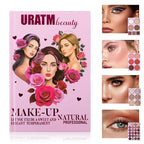 4-Layer Book-Style Foldable Makeup Palette Set | Portable & Long-Lasting | Contour Blush Highlight Eyeshadow, Professional 43 Shades, Suitable for Multiple Skin Tones & Makeup Looks, Gift Idea