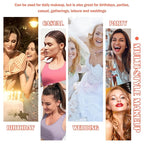 8 Colors Blush Palette,Shimmer Silky Matte Blush Powder Palette,Professional Cute Face Contour Highlighter Blush Palette with Blush Makeup Brush