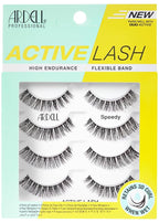 Ardell Active Lash - Speedy, False Eyelashes, Water-Resistant, Lightweight, Strip Lashes, 4 Pairs, 1-Pack