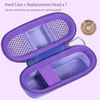 co2CREA Hard Case and Replacement Head Compatible with Finishing Touch Flawless Facial Hair Remover Electric Face Razor for Women (Lavender Case + Replacement Head)