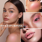 Cream Blush Stick with Brush and Makeup Sponge,Waterproof Multi Cream Makeup Stick,Lightweight,Long-lasting,2 in 1 Multi Blush for Cheeks & Lip Tint & Eyeshadow J