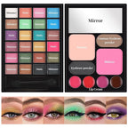 All in One Makeup Kit for Women Full Kit - 24 Eyeshadow, 4 Lipsticks, 1 Blushers, 1 Powder, 2 Eyebrow Powder, 1 Mirror, 1 Double Ended Brush, Makeup Gift Set for Teen Girls, Beginner and Professional