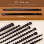 Jessup Makeup Brushes Set Jessup Make up Brushes 14Pcs Black Kabuki Foundation Eyeshadow Contour Concealer Powder Eyeliner Crease Eyebrow Blending Brush with Gift Box, T336-G