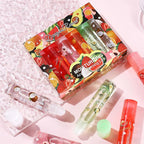 6 Pcs Fruit Lip Oil, Hydrating Lip Glow Hydrating