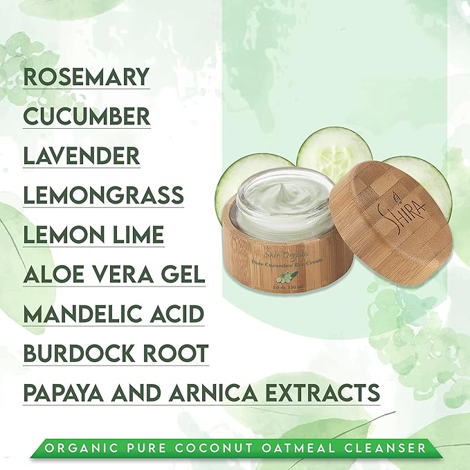 Shir-Organic Pure Cucumber Eye Cream For Dark Circles Eye Puffiness Wrinkles Instant Hydration Anti Aging Eye Cream for All Skin Type (30 ML)