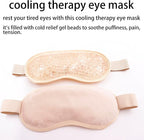 Gel Eye Mask, Cooling Eye Pads Reusable Small Ice Pack Under Eye Patches, Eye Hot Cold Treatment Pack for Redness, Pain Relief and Eye Relax (Champagne - 2count)