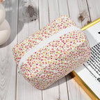 Soidram floral makeup bag quilted